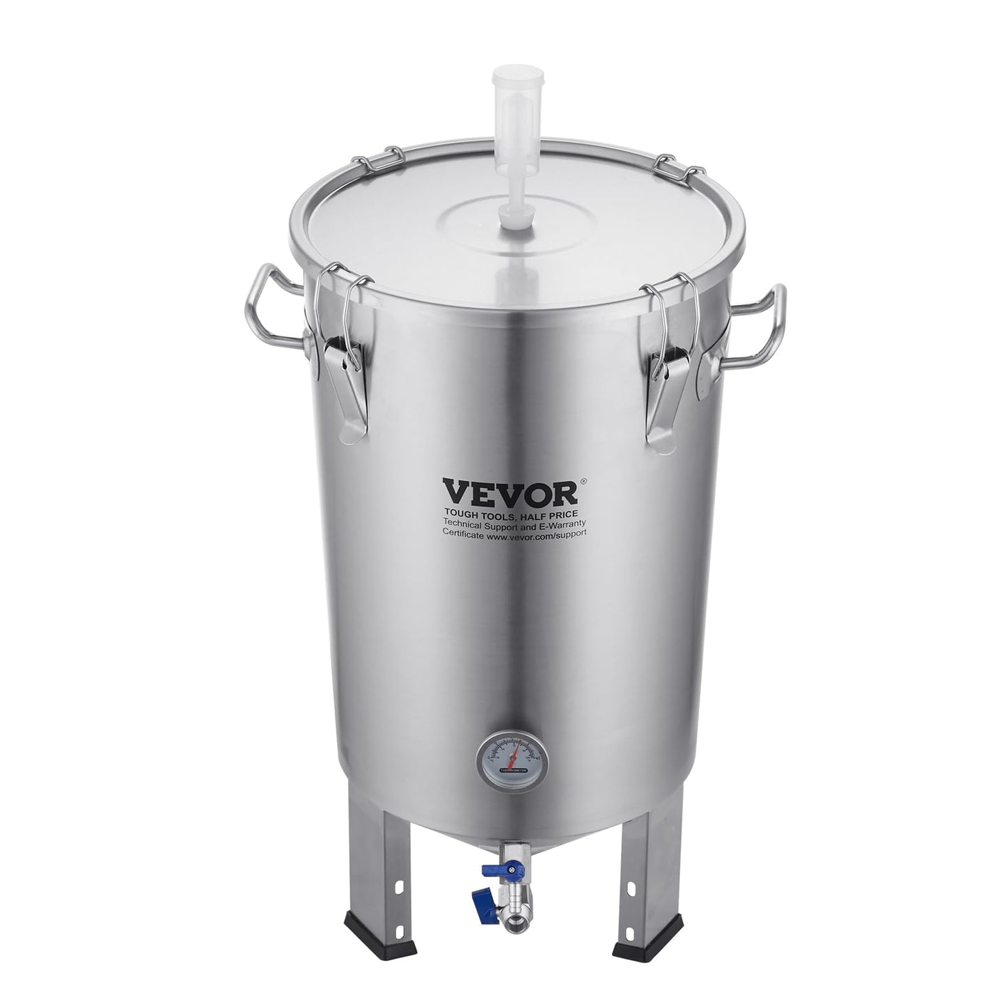 VEVOR Fermentation tank 8 Gallon Stainless Steel Beer Brew Fermentor Brew Bucket Fermentor for Home Brewing with Conical Base Brewing Equipment