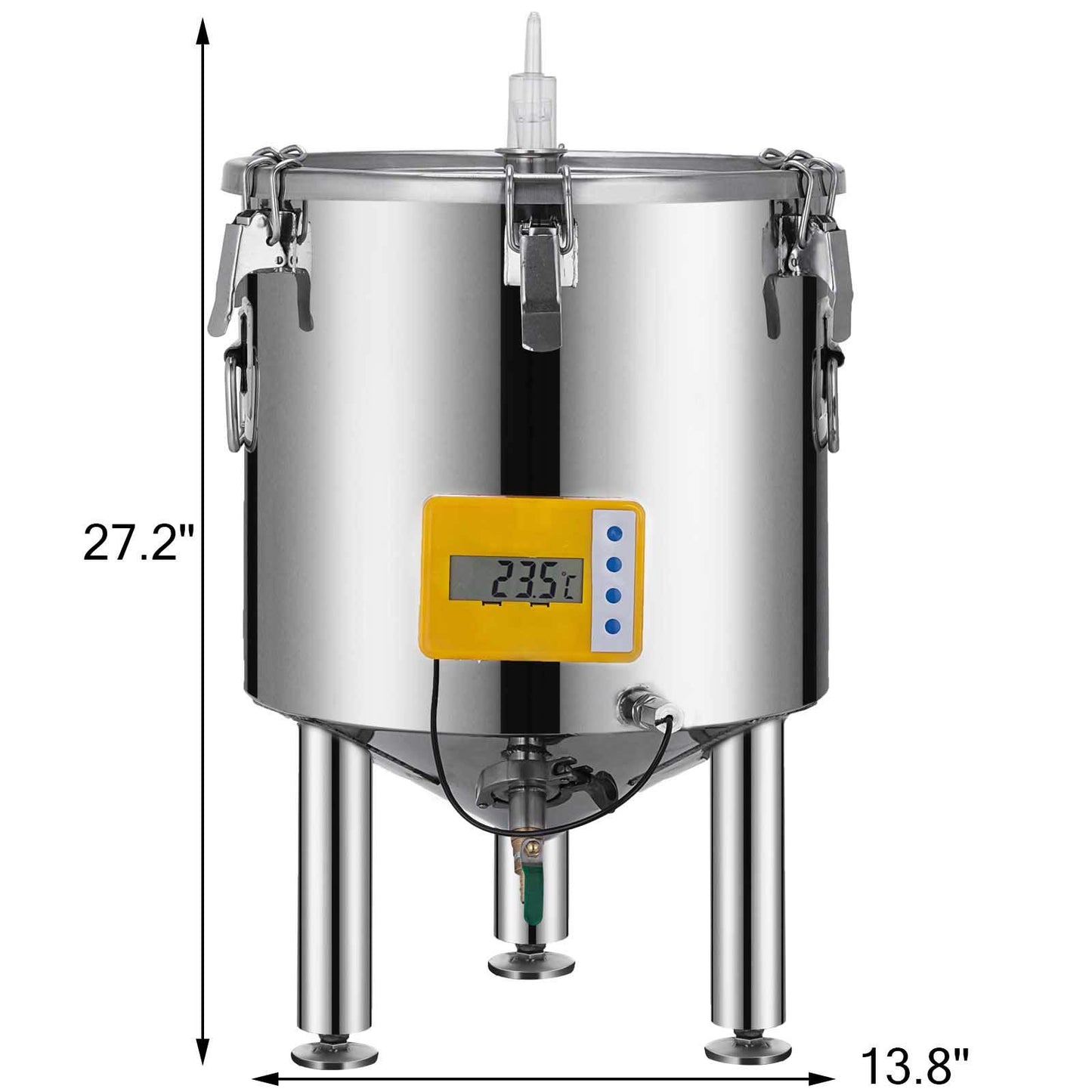 VEVOR 14 Gallon Stainless Steel Brew Fermenter Home Brewing Brew Bucket Fermenter With conical base Brewing Equipment